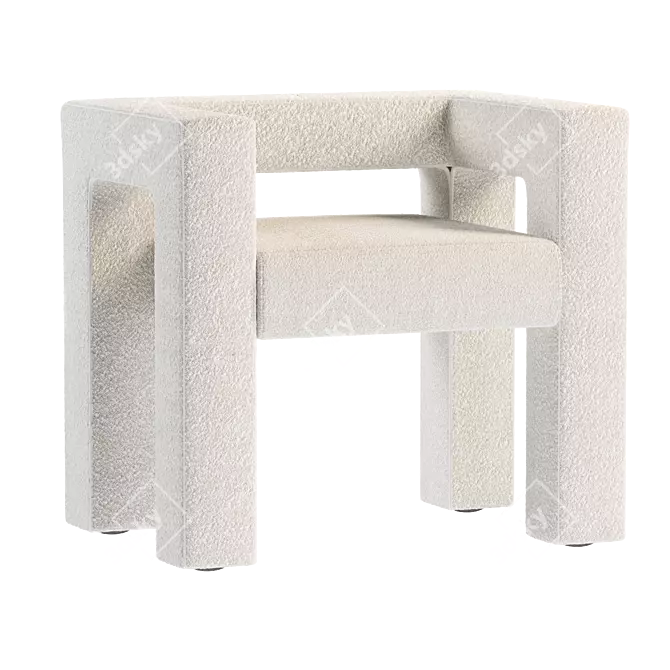 Contemporary Toptun Armchair Model 3D model image 1