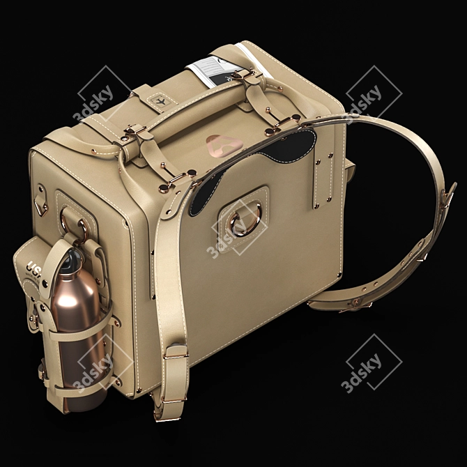Leather Expedition Bag - Durable Travel Companion 3D model image 3