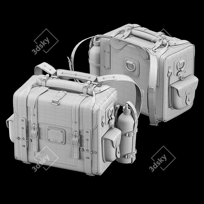 Leather Expedition Bag - Durable Travel Companion 3D model image 5
