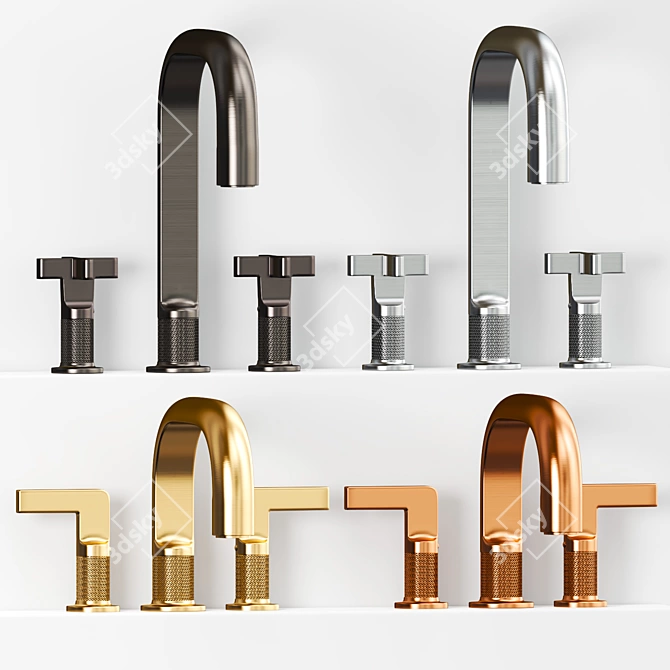 Luxury Gessi Inciso Basin Mixer 3D model image 2
