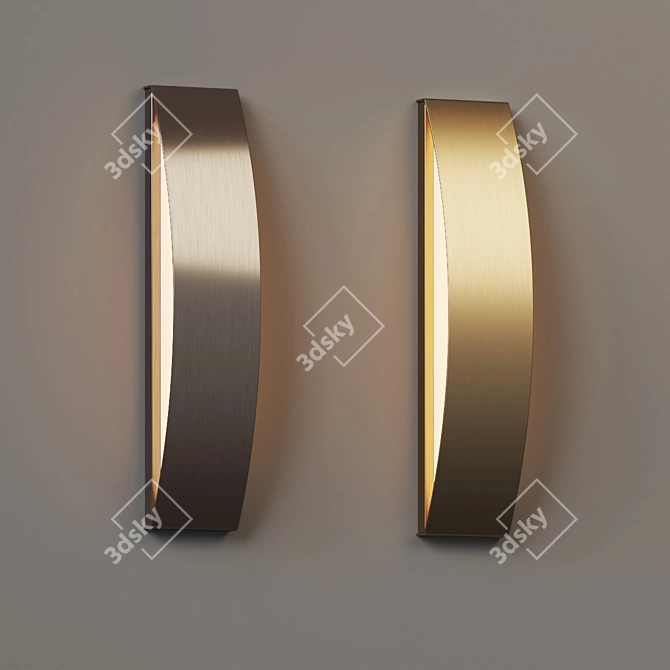 Detta LED Wall Sconce - Elegant Warm Glow 3D model image 2