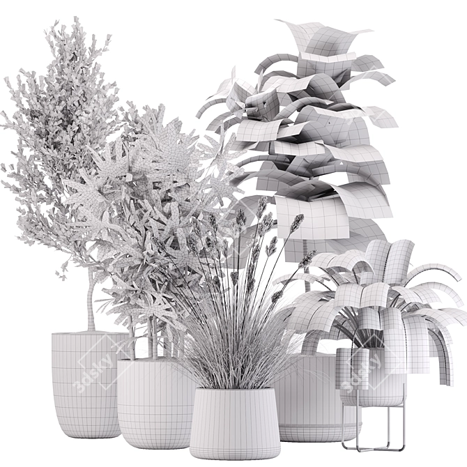 Modern Indoor Plant Set 32 3D model image 7