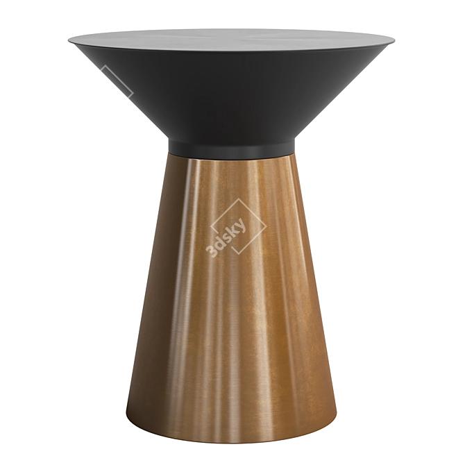 Modern Warner Side Table: Minimalistic Symmetry 3D model image 2