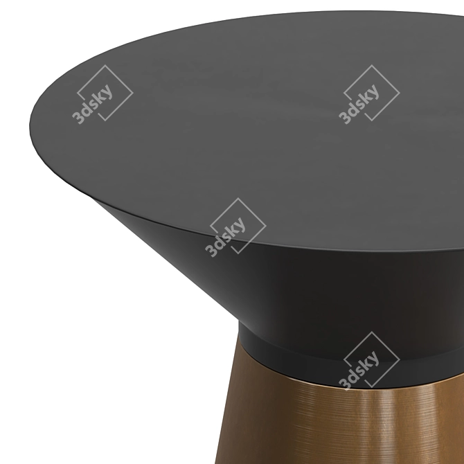 Modern Warner Side Table: Minimalistic Symmetry 3D model image 3