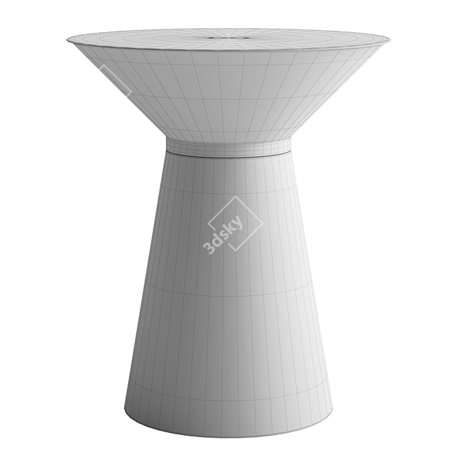 Modern Warner Side Table: Minimalistic Symmetry 3D model image 4