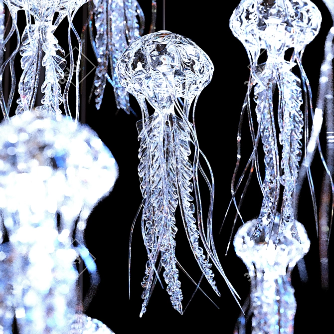 Jellyfish Hanging Light Composition 3D model image 3