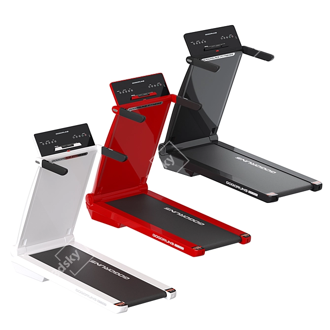 Foldable Smart Treadmill, 3 Colors 3D model image 12