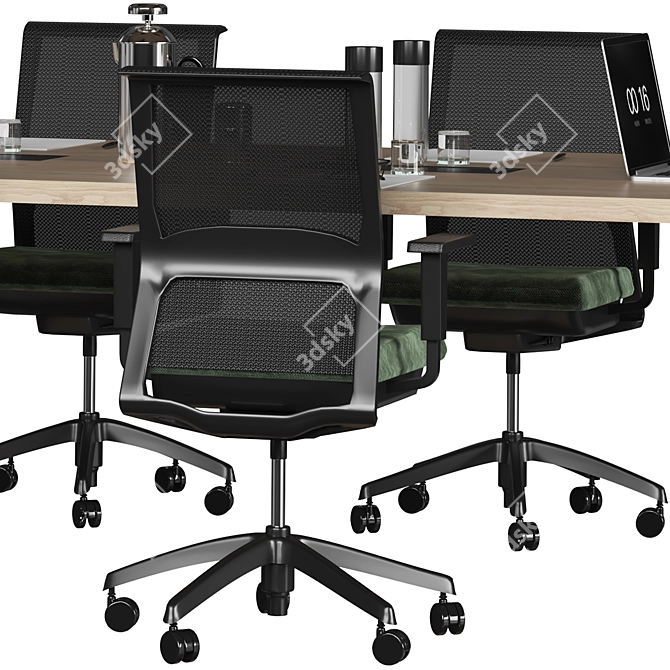 Modern Designer Office Conference Table 3D model image 8