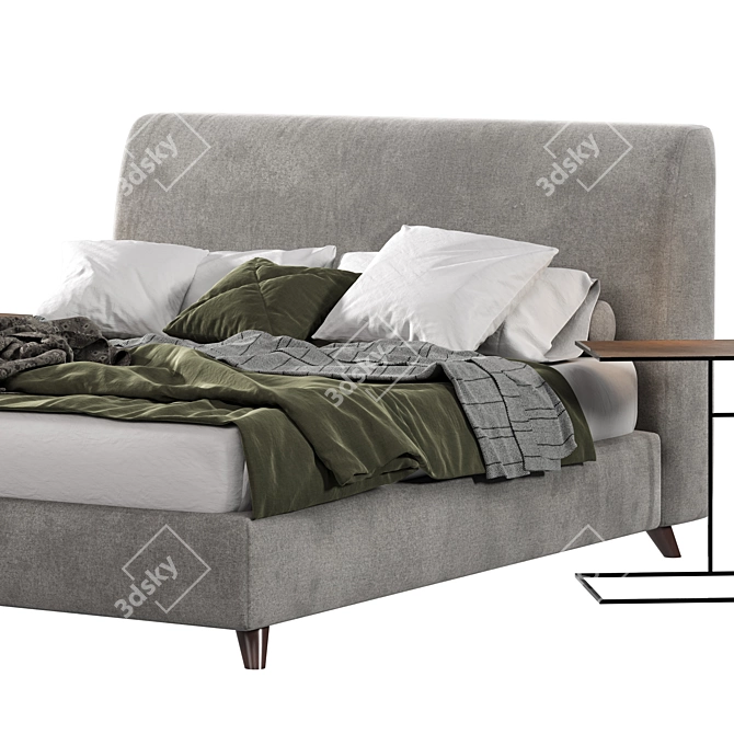 Twils èS Bed: Sleek, Modern Design 3D model image 2