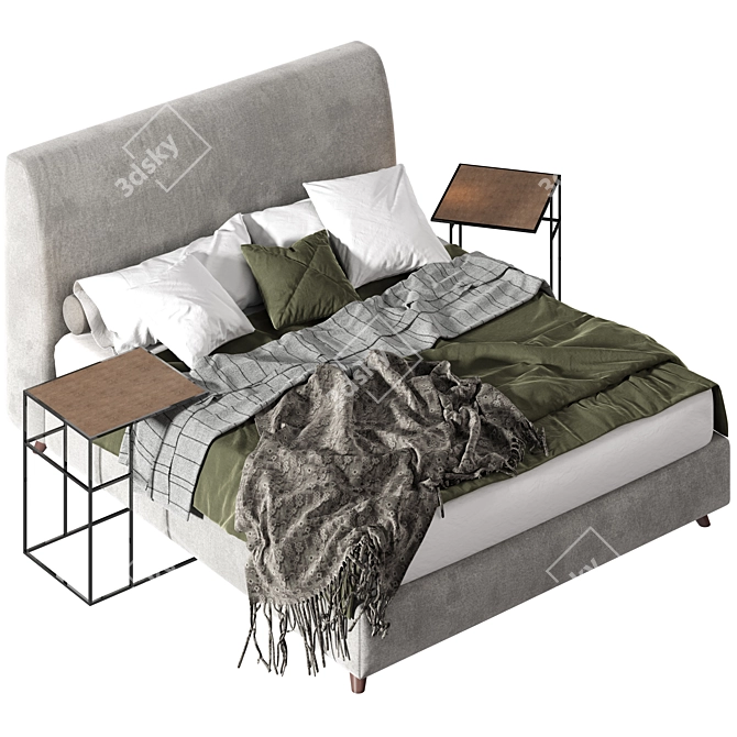 Twils èS Bed: Sleek, Modern Design 3D model image 3