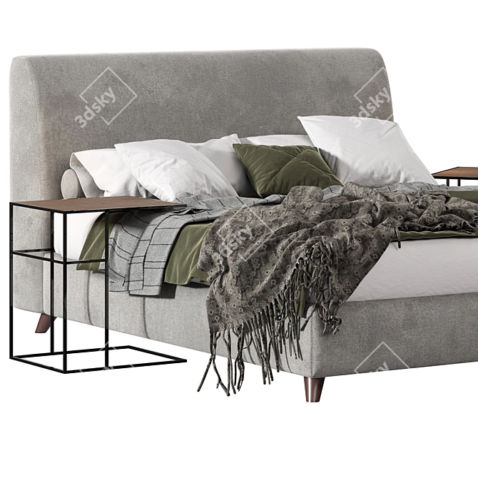 Twils èS Bed: Sleek, Modern Design 3D model image 5