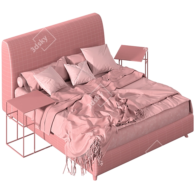 Twils èS Bed: Sleek, Modern Design 3D model image 6