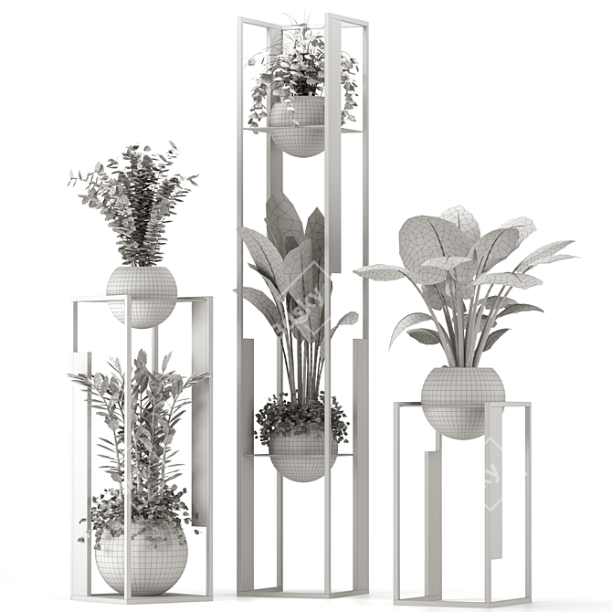 Modern Indoor Plant Collection 3D 3D model image 7