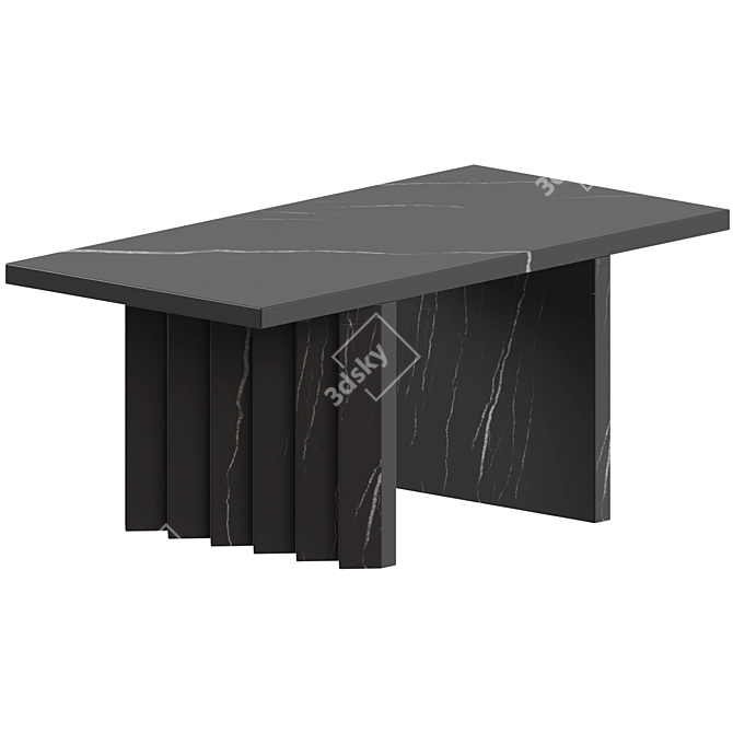 Sleek Atlas Dining Table 3D model image 1