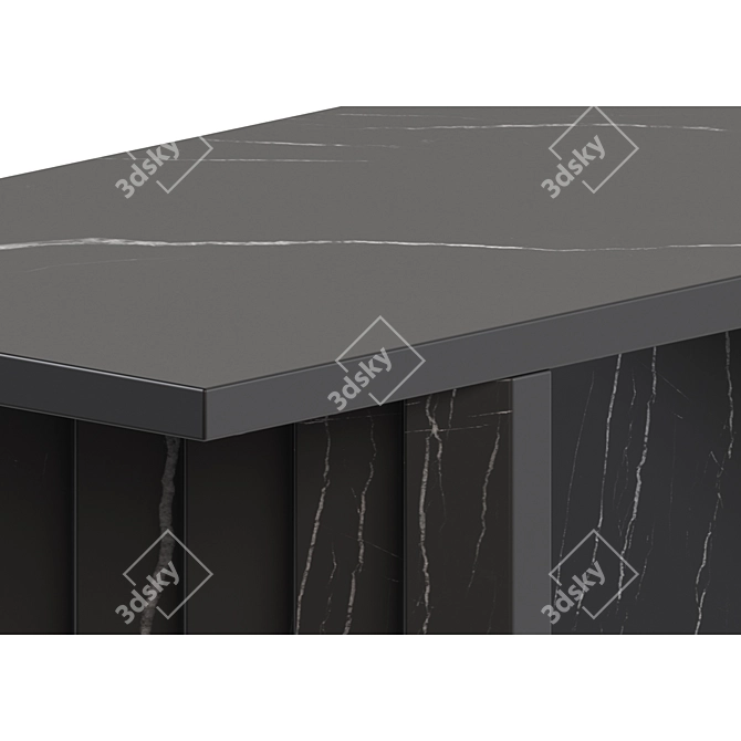 Sleek Atlas Dining Table 3D model image 3