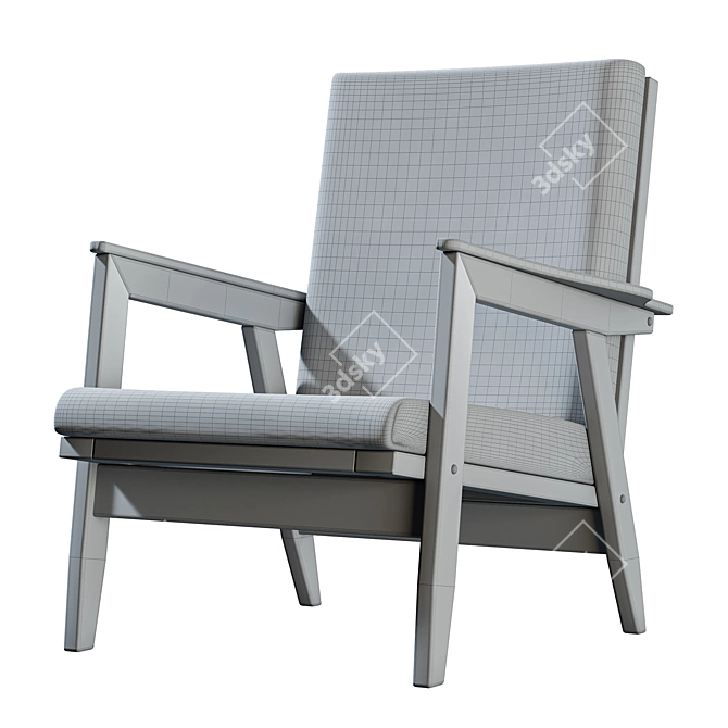 Vintage Armchair, Classic Design 3D model image 7