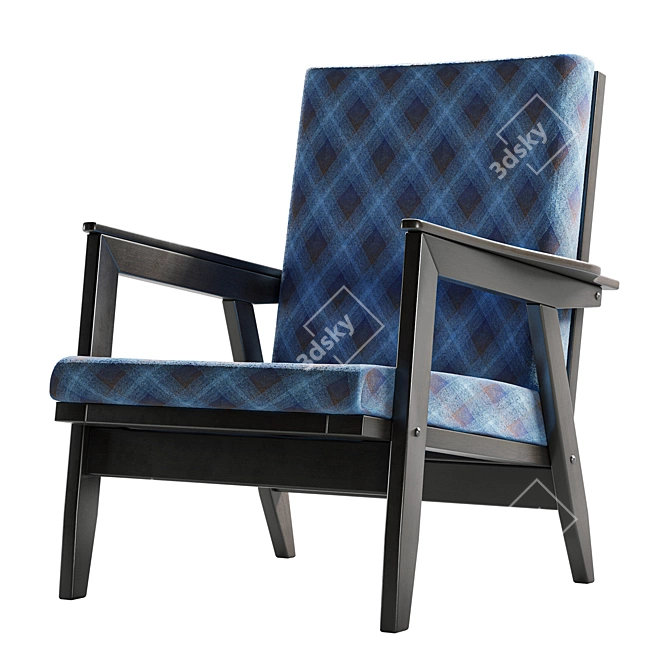 Vintage Armchair, Classic Design 3D model image 10