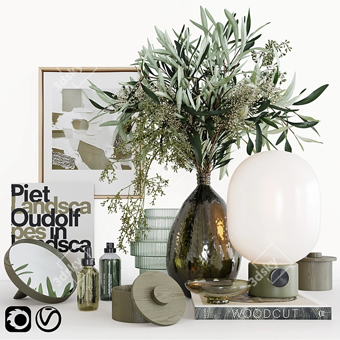 Elegant Decor Elements Bundle 3D model image 1