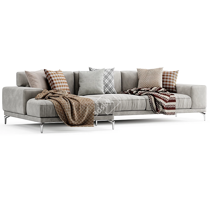 Modern Italian Blake Chaise Longue 3D model image 4