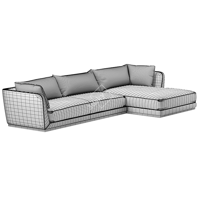 Elegant DORIAN Sofa Design 3D model image 4