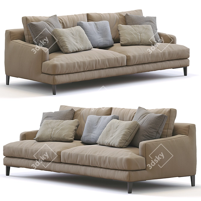 Modern Bellport Sofa 3D Model 3D model image 2