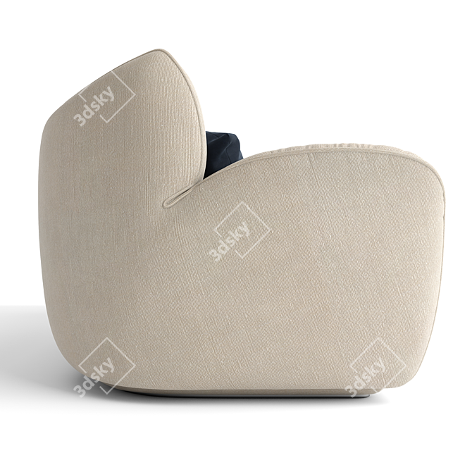 Sleek Natuzzi Juno 3-Seater 3D model image 3