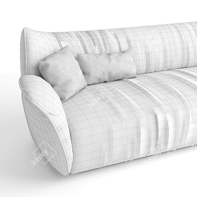 Sleek Natuzzi Juno 3-Seater 3D model image 5