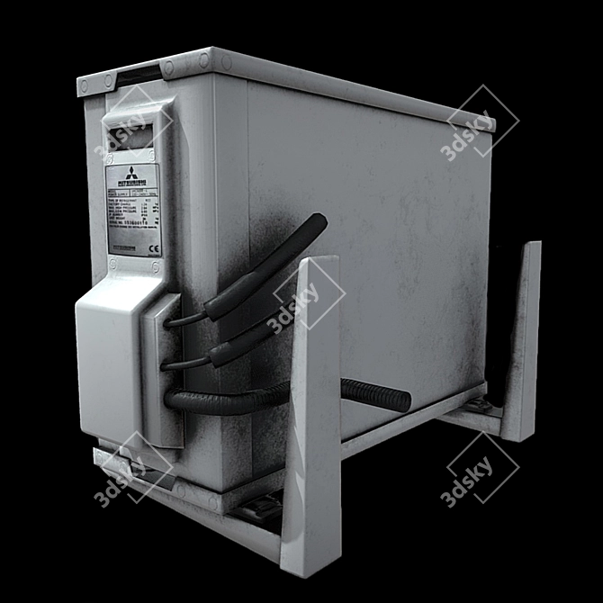 Animated PBR Air Conditioning Model 3D model image 4