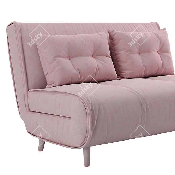 Modern Chic Grey Sofa Haru 3D model image 2