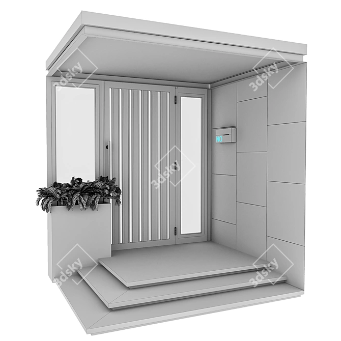 Contemporary Entrance Set with Canopy 3D model image 5