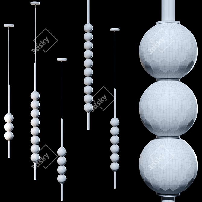 Jillian Crystal Chandelier Light 3D model image 3