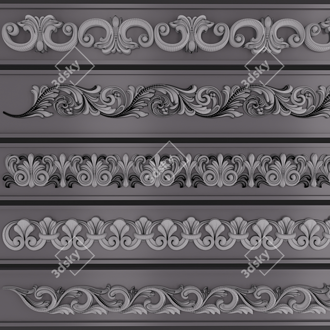 3D Software Trim Ornaments Pack 3D model image 2