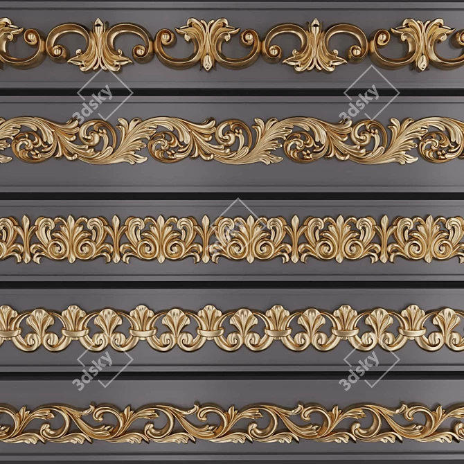3D Software Trim Ornaments Pack 3D model image 4