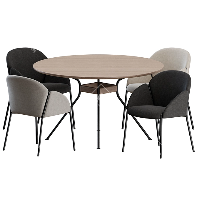  Modern Artifort Dining Set 3D model image 4