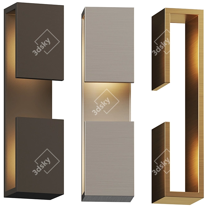 Modern LED Outdoor Wall Light 3D model image 1