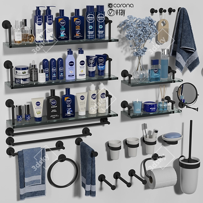 Nivea Bathroom Deluxe Essentials 3D model image 1