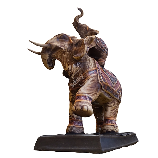 2016 Elephant Sculpture in 3D 3D model image 5