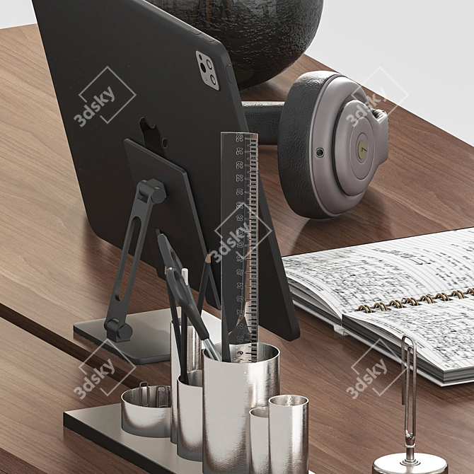 Rathburn Office Set Brown 3D model image 4