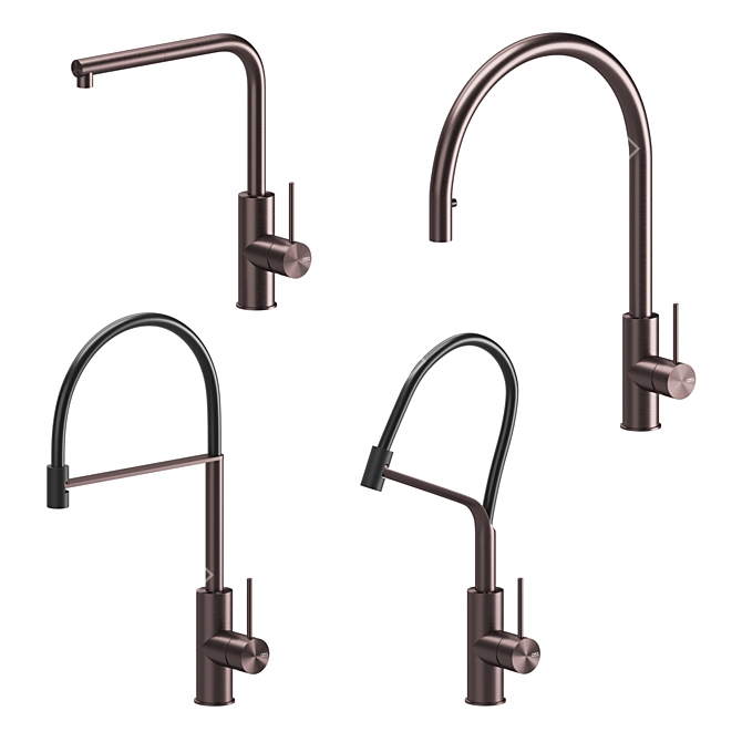 European Kitchen Faucet Set 01 3D model image 3