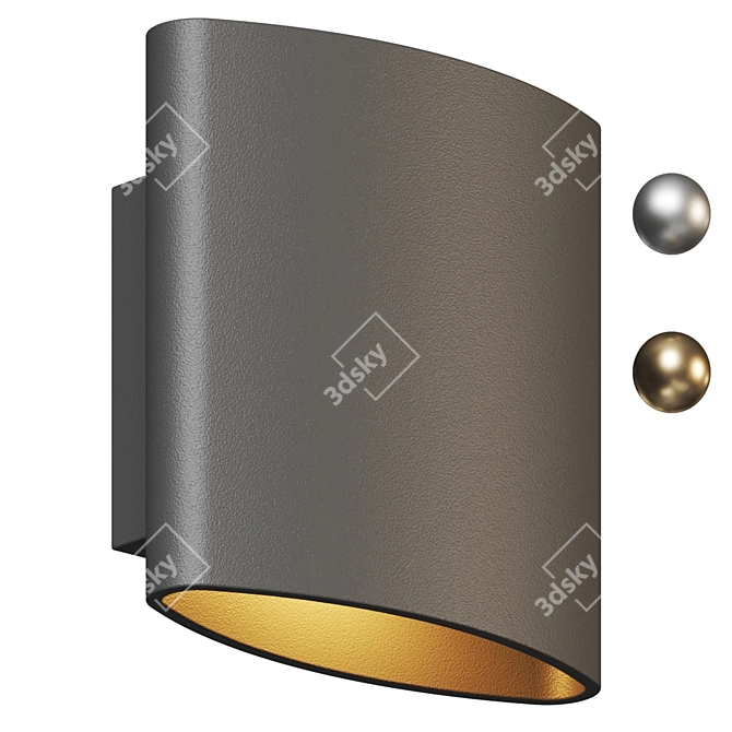 Modern LED Outdoor Wall Sconce 3D model image 1