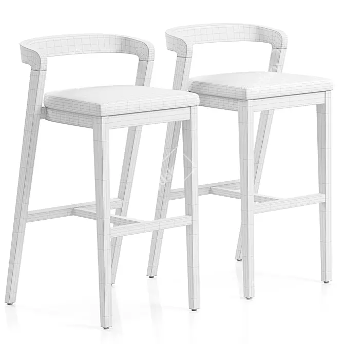 Modern Venus Bar Stool 3D model image 4