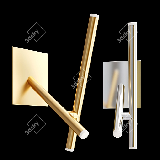 Elegant Crossroads LED Wall Sconce 3D model image 1
