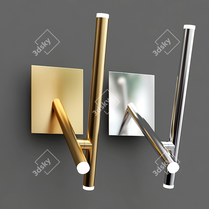 Elegant Crossroads LED Wall Sconce 3D model image 2
