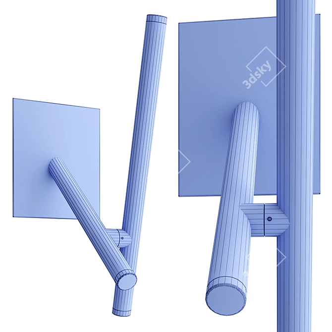 Elegant Crossroads LED Wall Sconce 3D model image 3