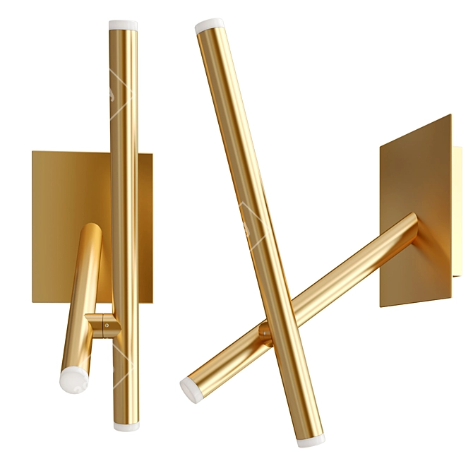 Elegant Crossroads LED Wall Sconce 3D model image 4