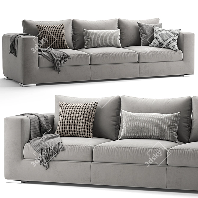 Modern Jesse Alfred Sofa Design 3D model image 5