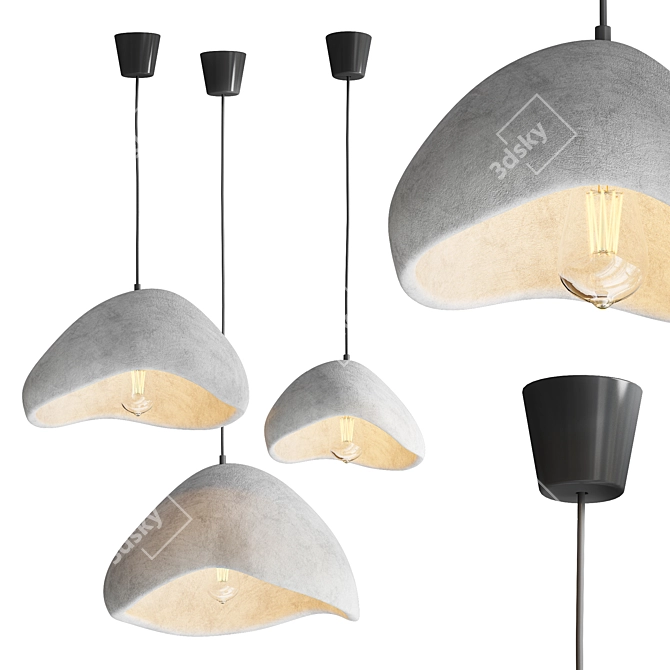 Halia Pendant Light Trio 3D model image 2