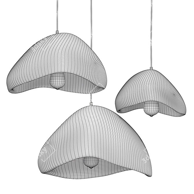 Halia Pendant Light Trio 3D model image 5