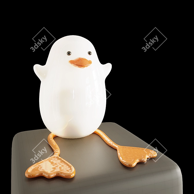 Adorable Duck Bedside Lamp 3D model image 5