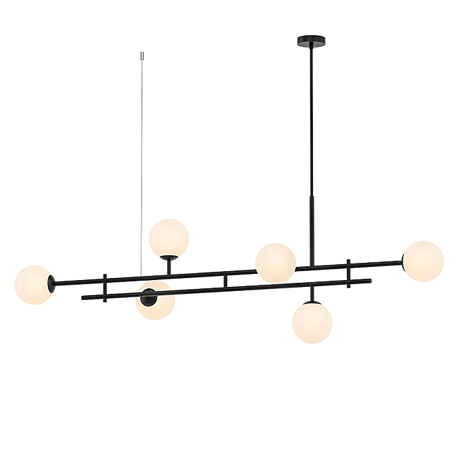 Elegant Trumpet 6 Hanging Lamp 3D model image 1